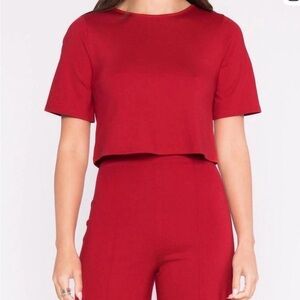 Red Cropped Top by Ripley Rader Brand